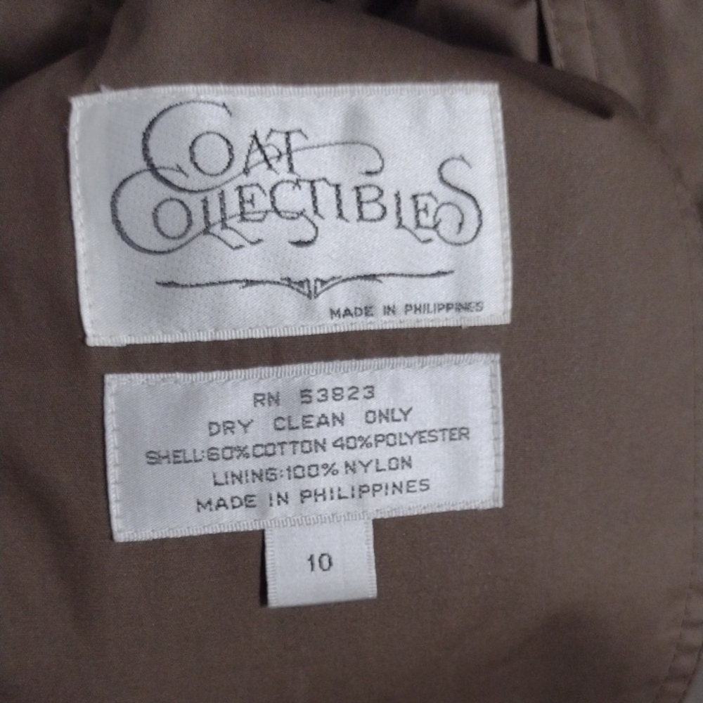 Coat Collectibles Women Classic Brown Trench Coat, Vacation,Travel. - Picture 2 of 14